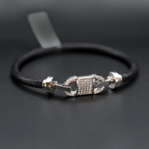 دستبند جواهر و چرم