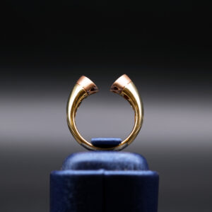 انگشتر طلا زنانه طرح استخوانی کد R11