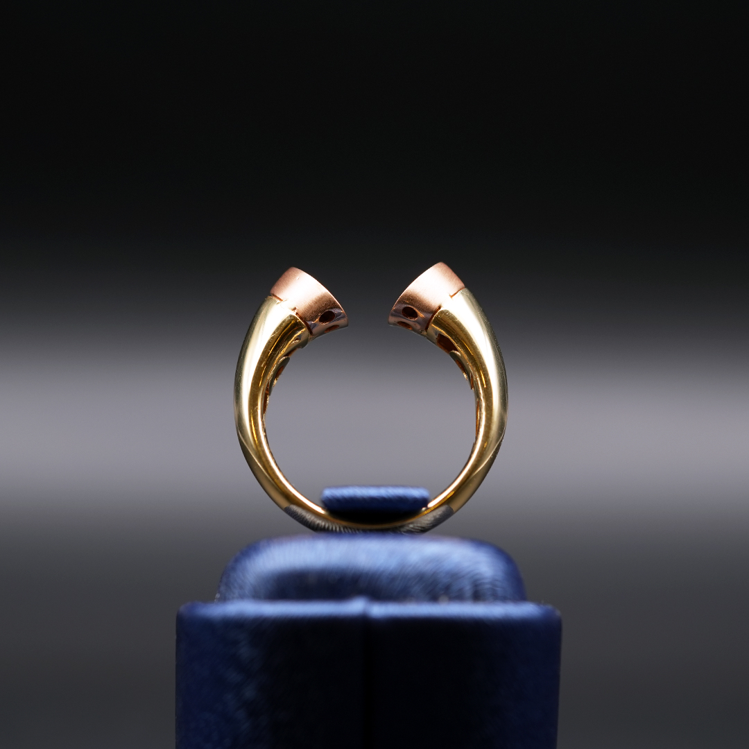 انگشتر طلا زنانه طرح استخوانی کد R11