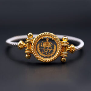 دستبند طلا نیم پهلوی مدل فرد کد B01