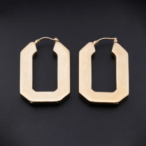 گوشواره طلا زنانه طرح مستطیل کد E03