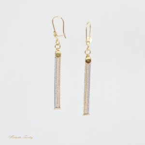 گوشواره طلا زنانه طرح بیزمارک کد E09