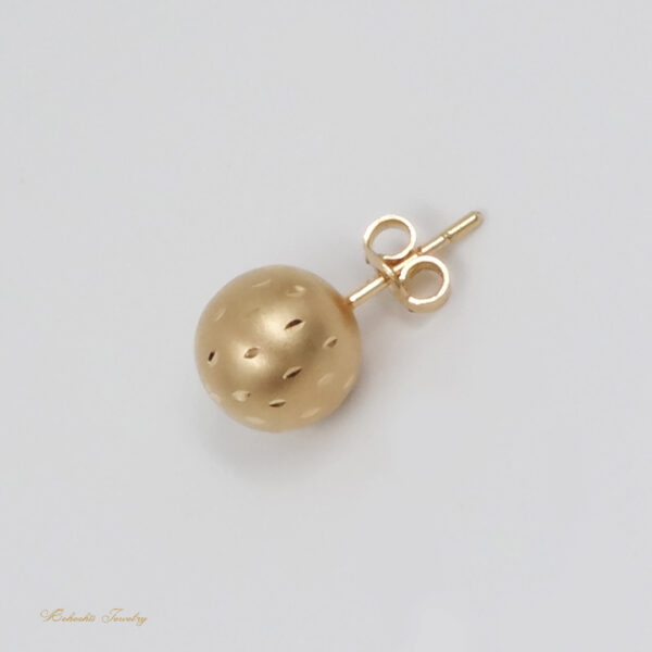 گوشواره طلا طرح گوی کد E13 - تصویر 2