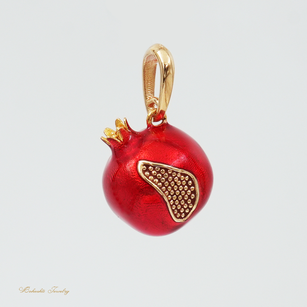 آویز طلا طرح انار کد N16