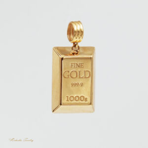 آویز طلا طرح شمش کد N17