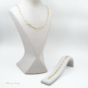 نیم ست طلا طرح زنجیر کد S16