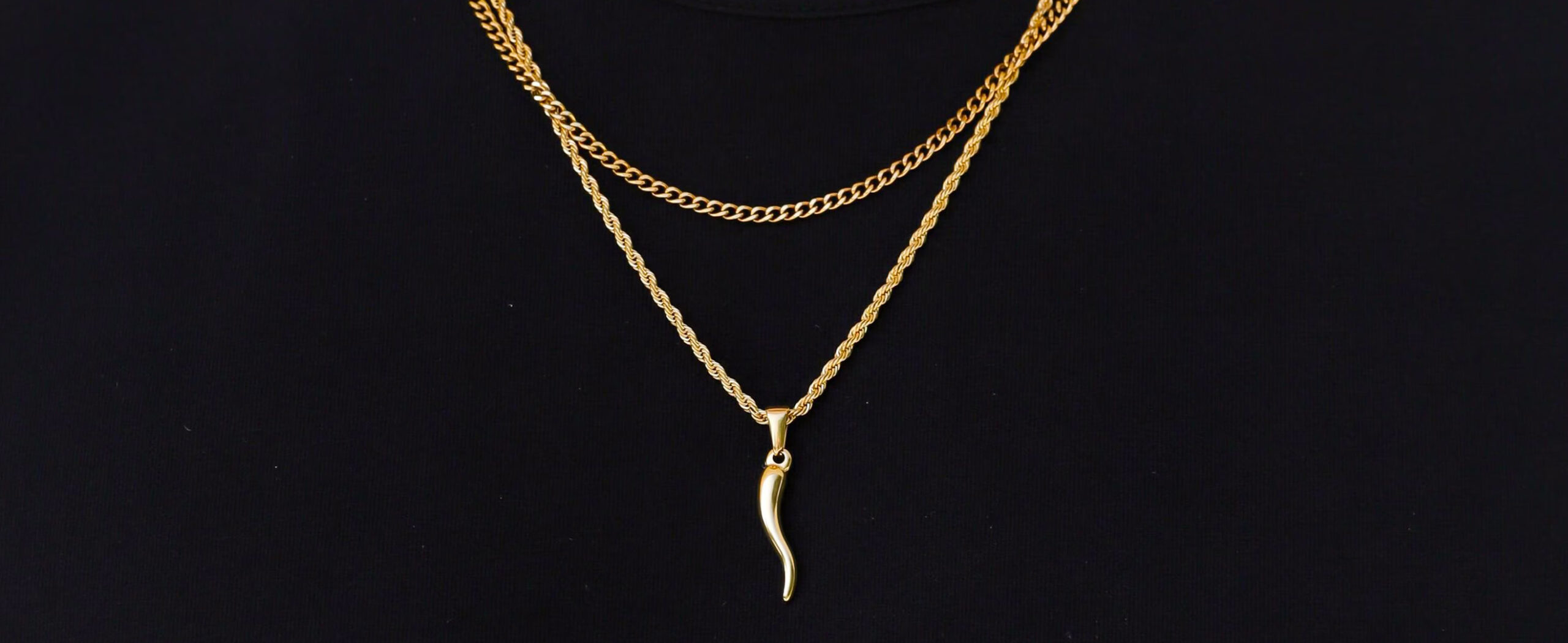 گردنبند طلا لایه لایه برای آقایان