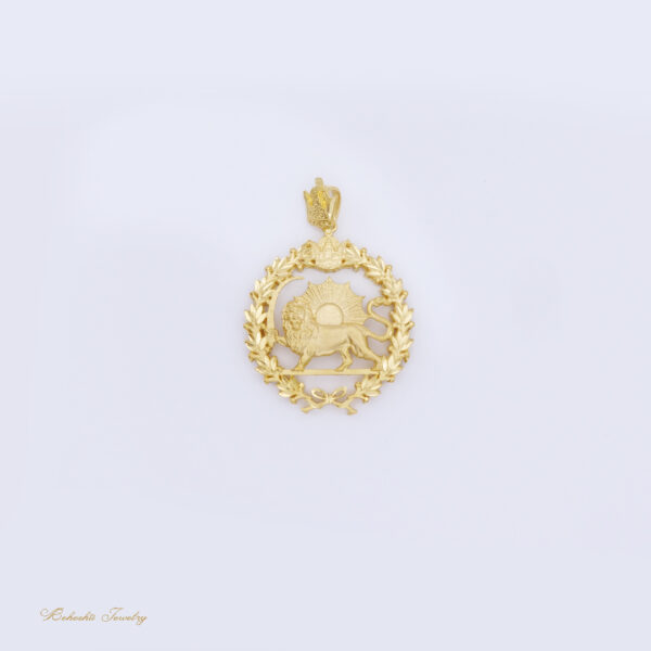 آویز طلا طرح شیر و خورشید کد N56